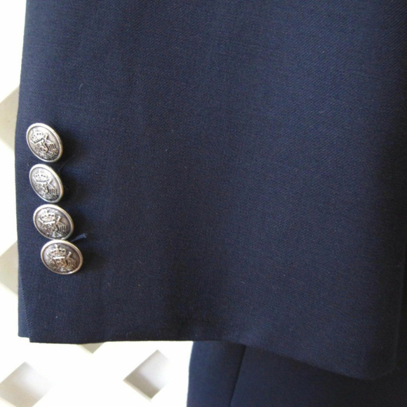 Michael Kors Mens 44L Navy Wool Blazer - Picture 3 of 8